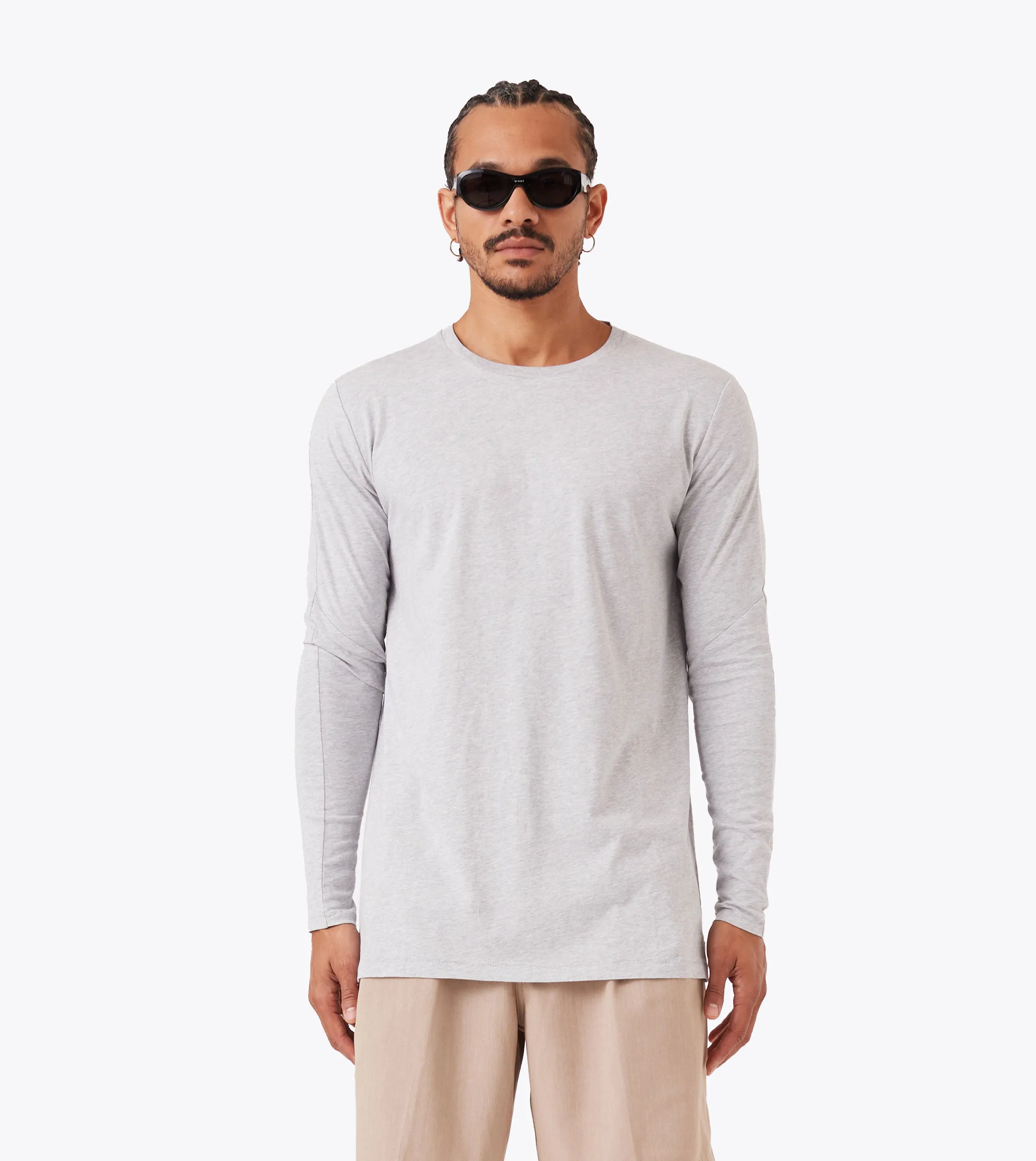 Flintlock LS Tee Grey Marle sold by Zanerobe