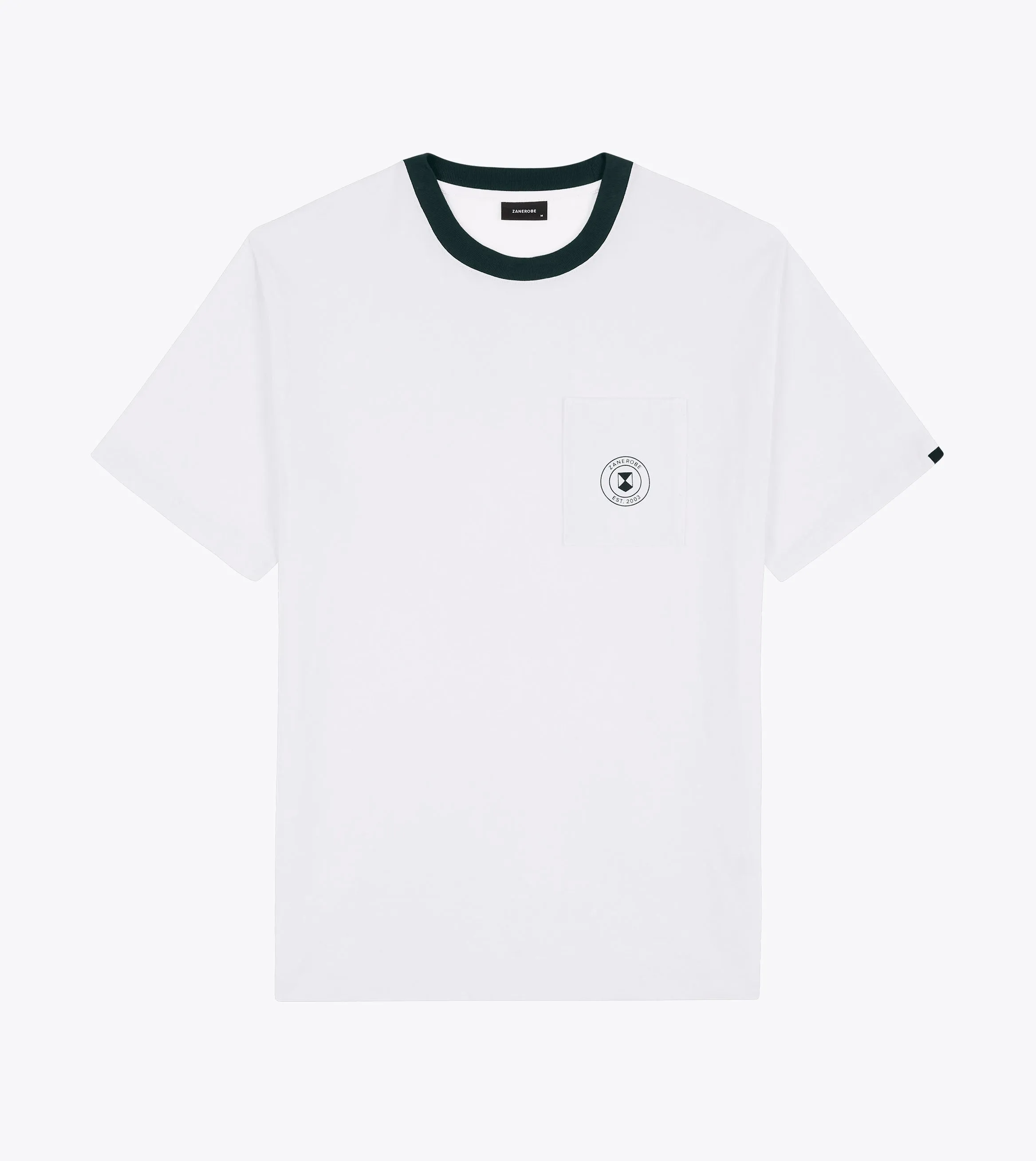 Contrast Emblem Box Tee Vintage White/Forest sold by Zanerobe product image thumbnail 4