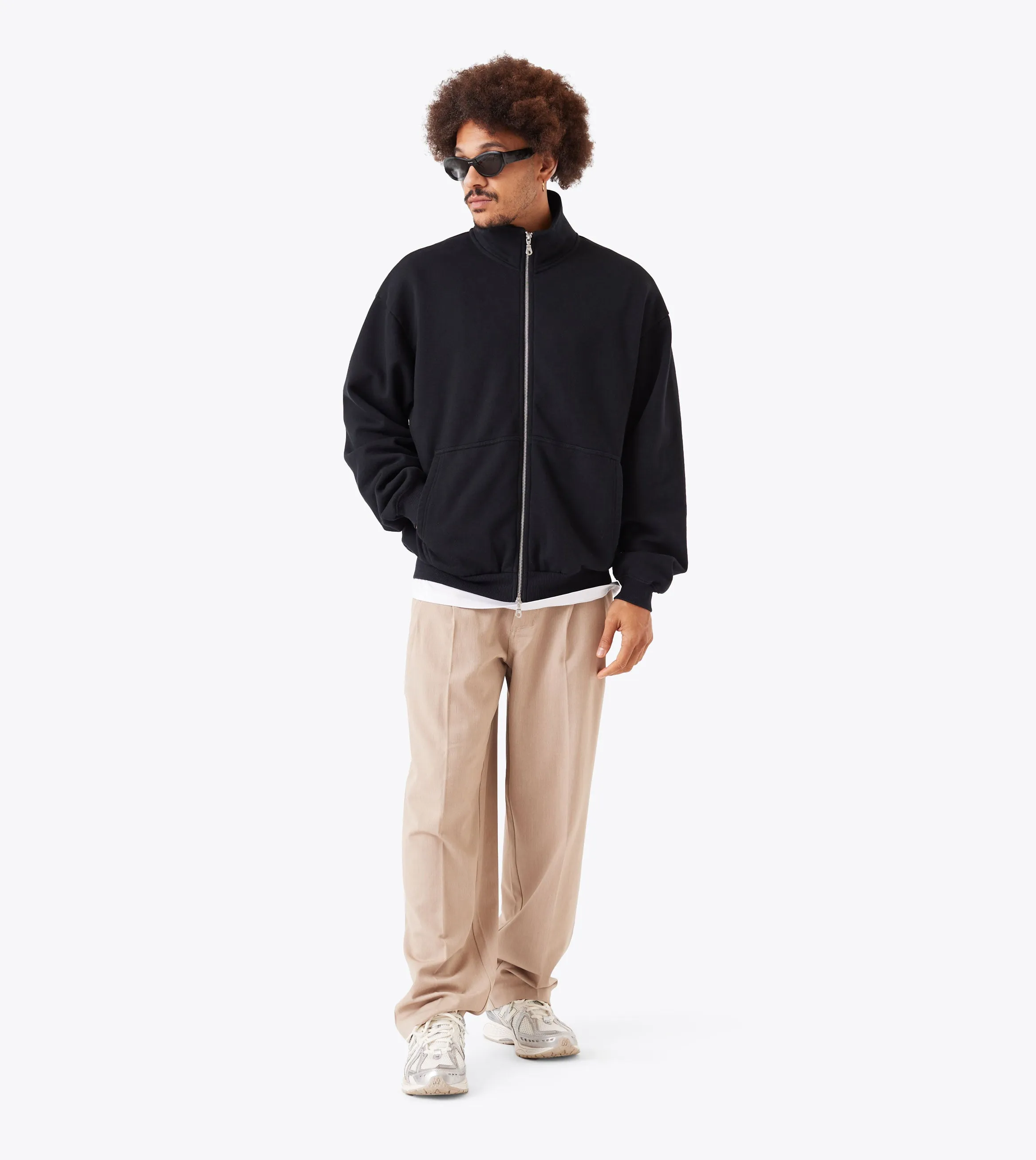 Zip Funnel Sweat Black sold by Zanerobe product image thumbnail 2