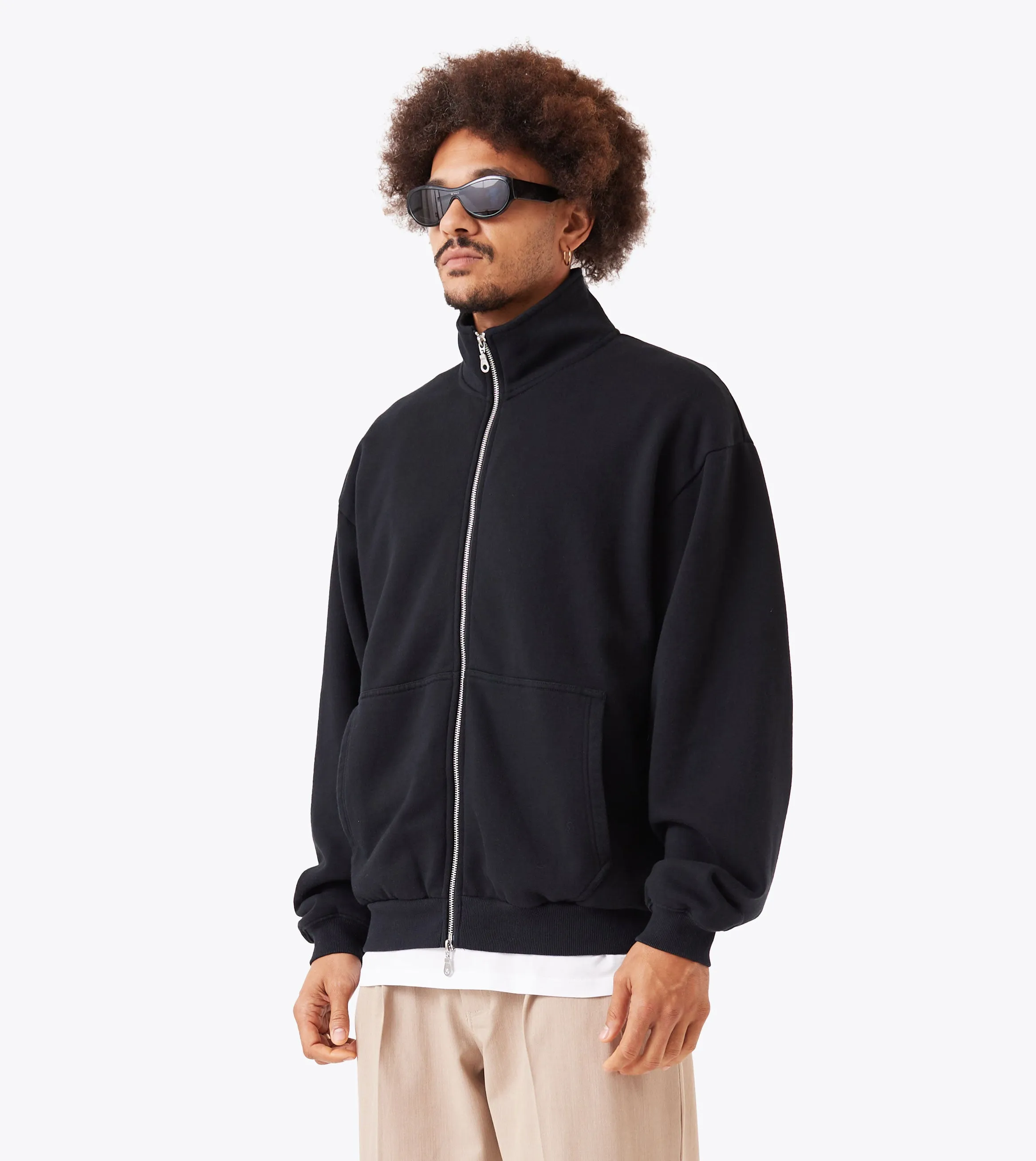 Zip Funnel Sweat Black sold by Zanerobe product image thumbnail 3