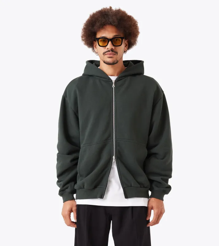 Box Zip Hood Forest sold by Zanerobe