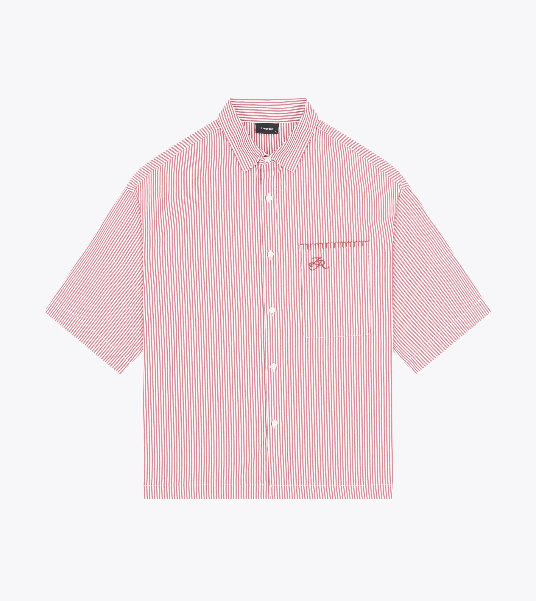 Box Crop Shirt Red Stripe sold by Zanerobe product image thumbnail 5