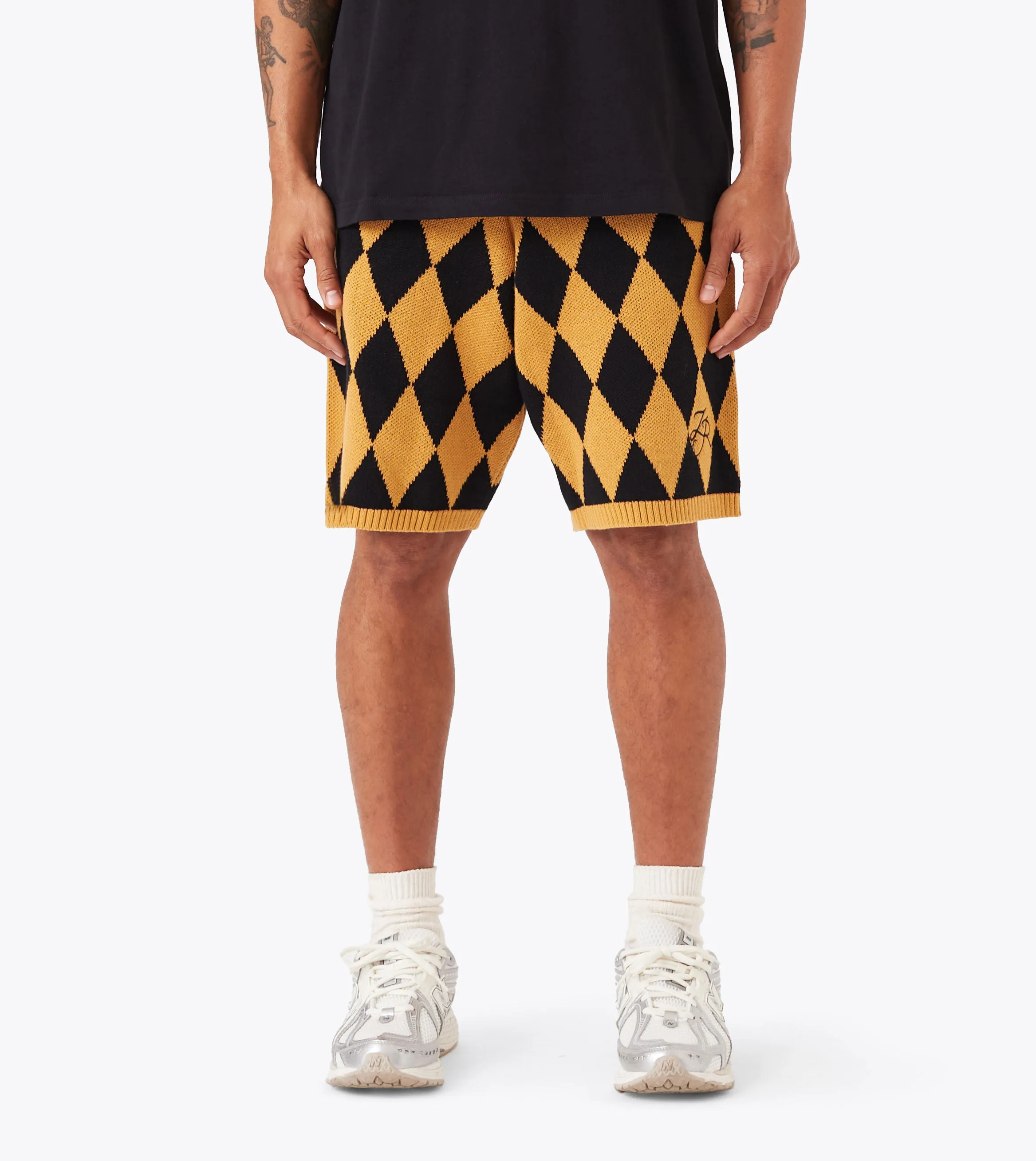 Diamond Knit Short Amber/Black sold by Zanerobe