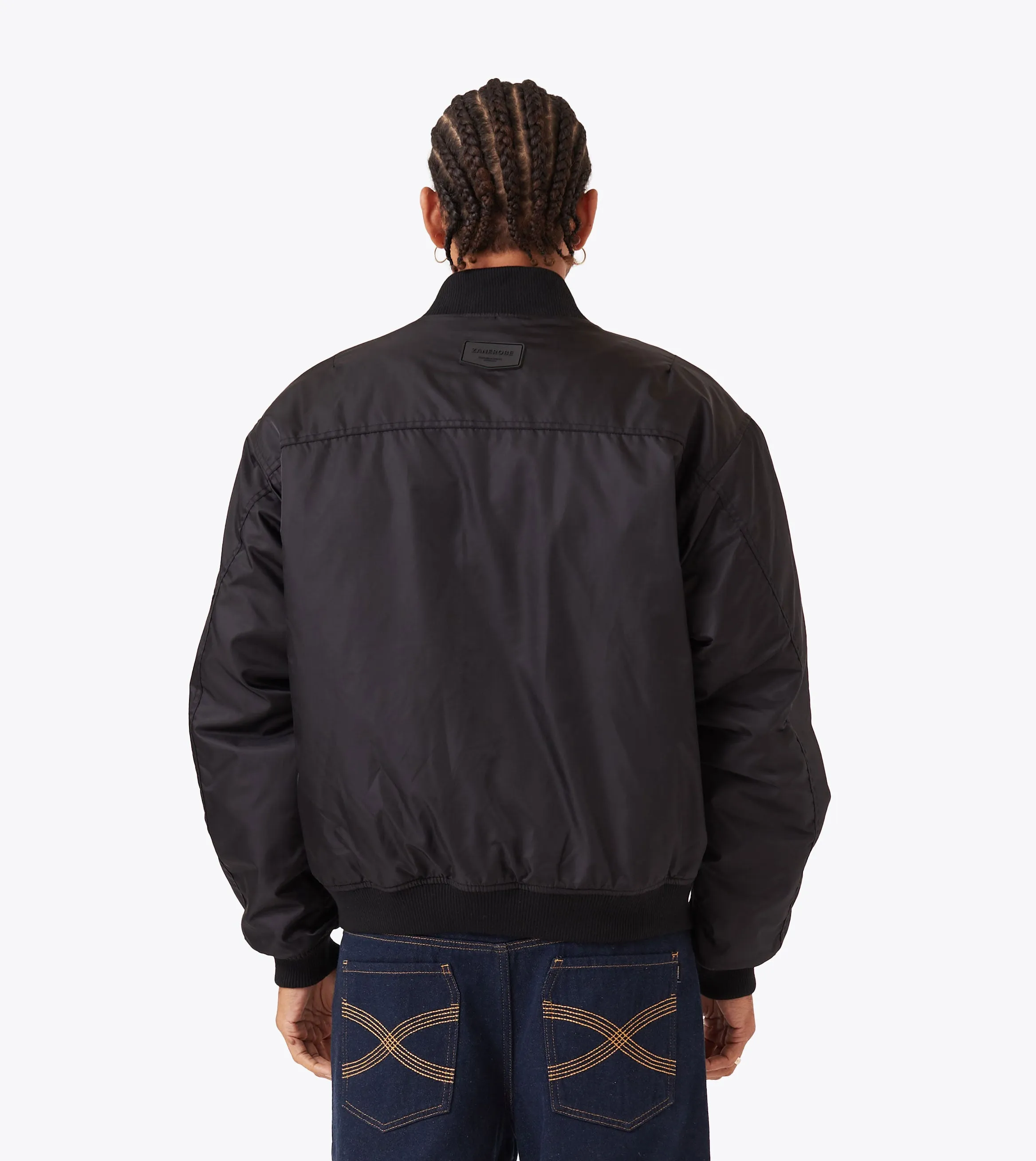 Sateen Bomber Black sold by Zanerobe product image thumbnail 5