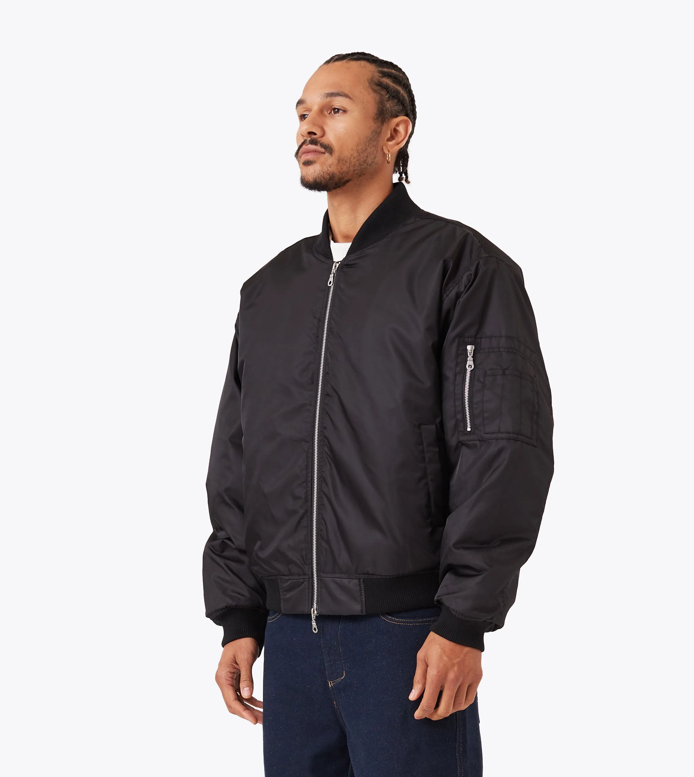 Sateen Bomber Black sold by Zanerobe product image thumbnail 3