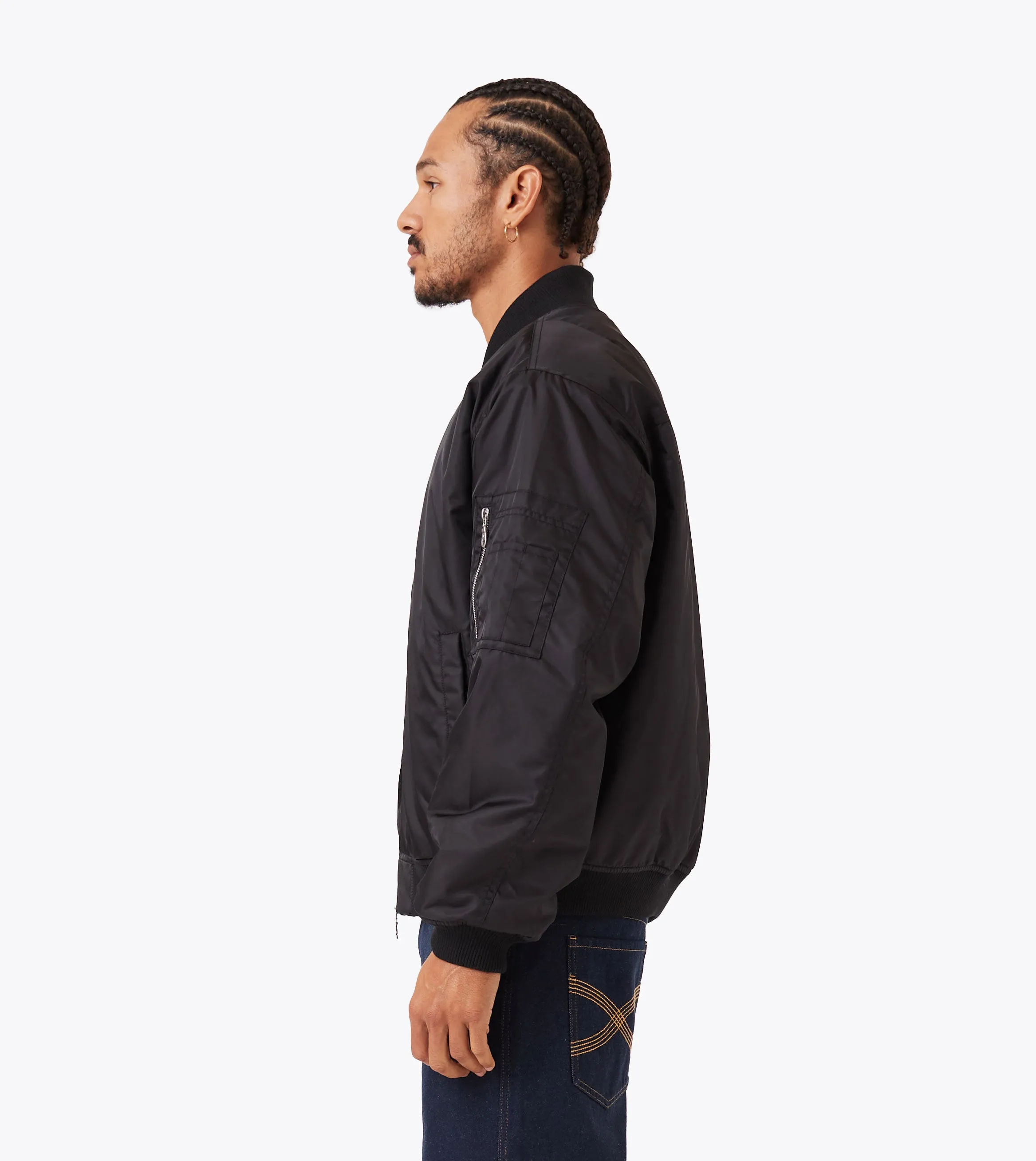Sateen Bomber Black sold by Zanerobe product image thumbnail 4