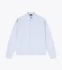 Box Crop LS Shirt Blue Stripe sold by Zanerobe