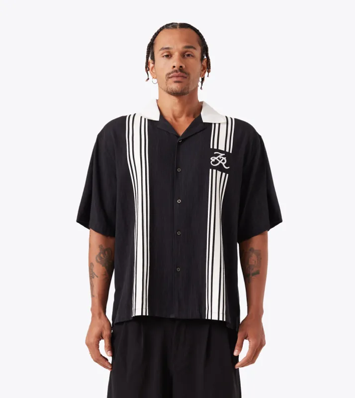 Bowling SS Shirt Black/White sold by Zanerobe