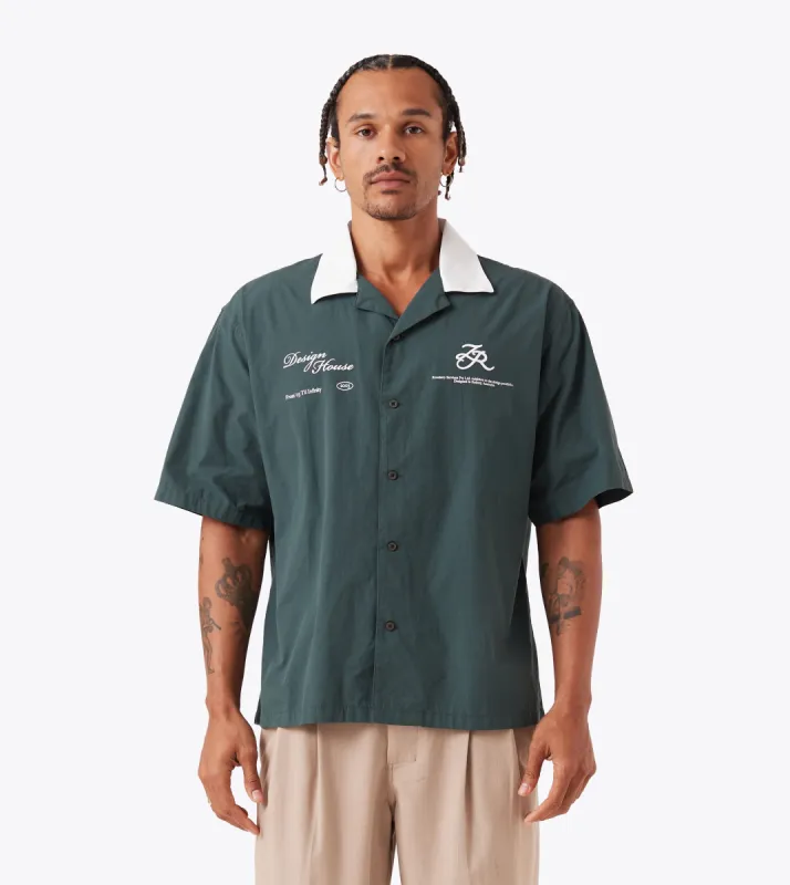 Design House SS Shirt Forest/White sold by Zanerobe