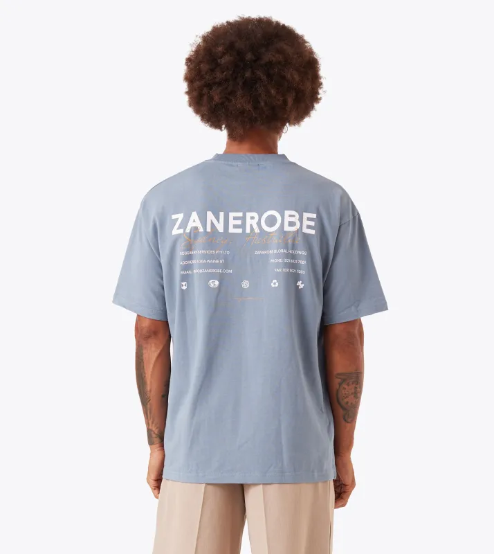 ZR Box Tee Steel sold by Zanerobe