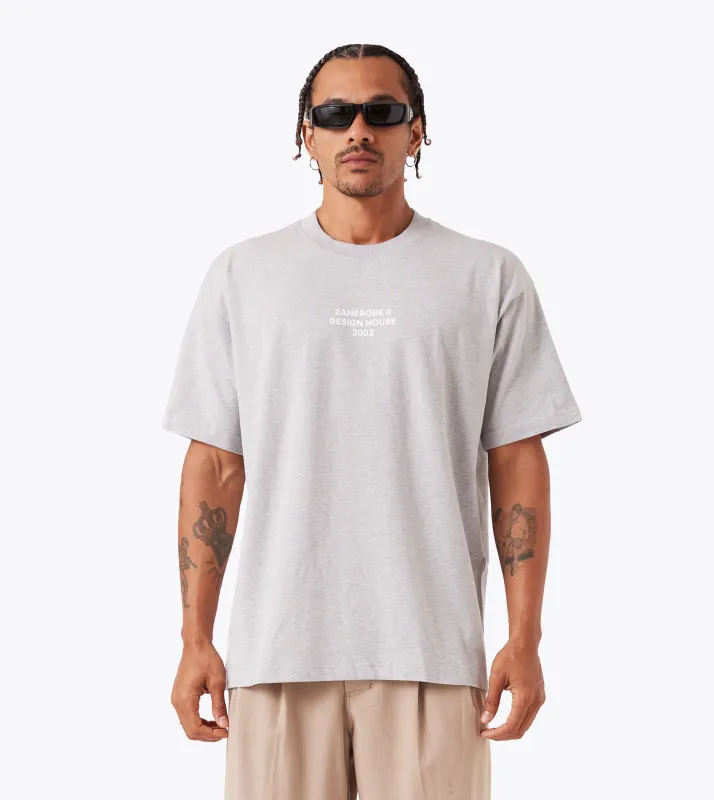 ZR Design House Box Tee Grey Marle sold by Zanerobe
