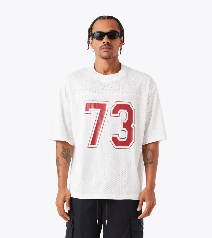 Mesh Flow Tee White sold by Zanerobe