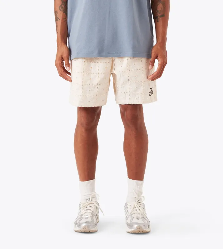 Lace Vacay Short Vintage White sold by Zanerobe