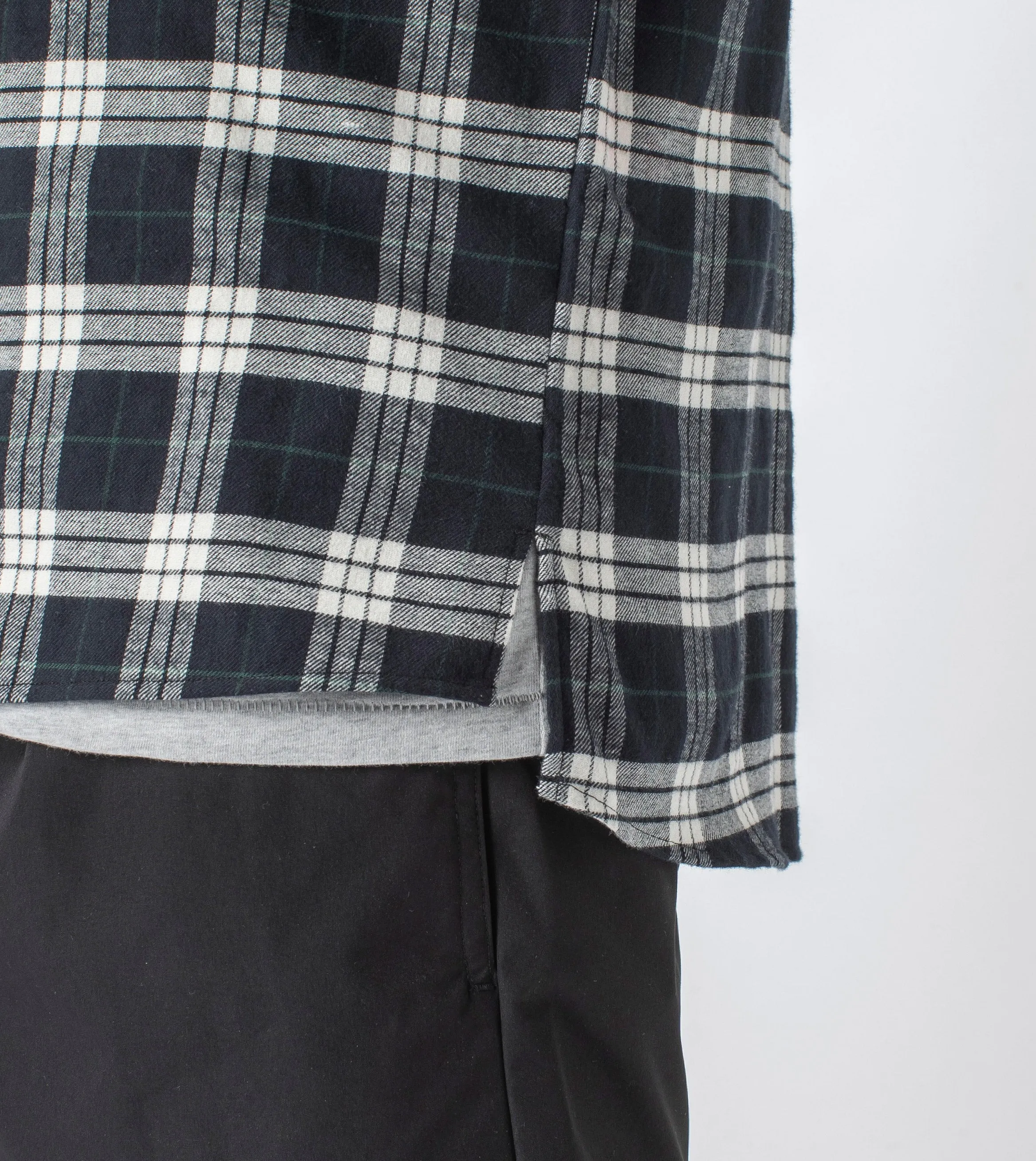 Checker Flannel LS Shirt Black/Milk sold by Zanerobe product image thumbnail 3