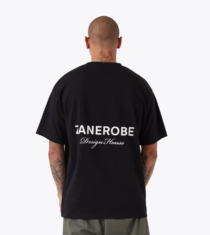 ZDH Box Tee Black sold by Zanerobe