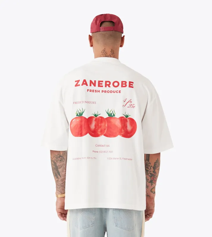 Fresh Produce Flow Tee Vintage White sold by Zanerobe