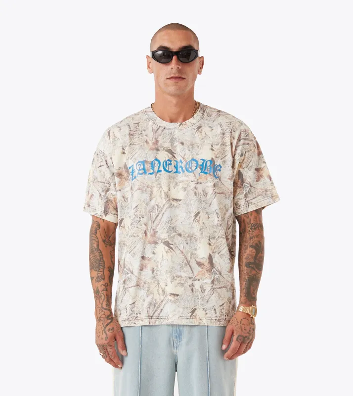Naturalist Box Tee Washed Real Camo sold by Zanerobe