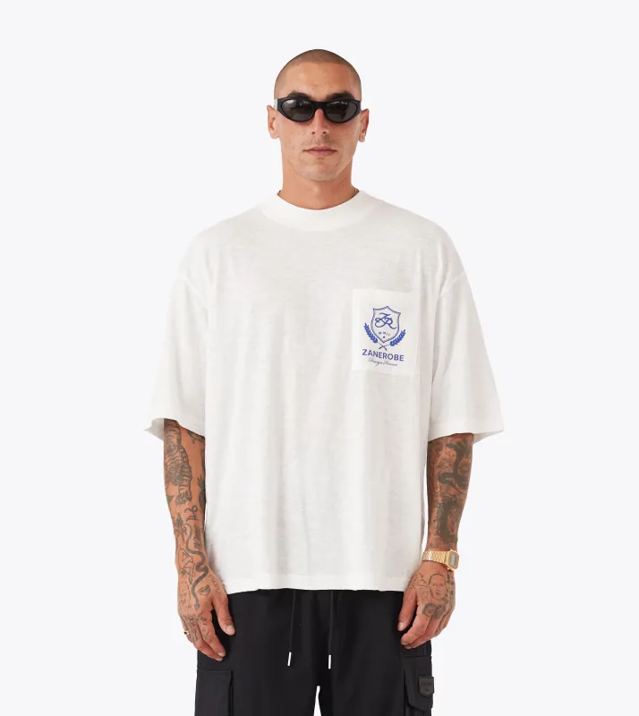 Crest Slub Flow Tee Vintage White sold by Zanerobe
