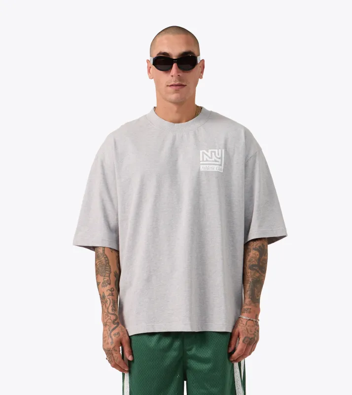 NY Flow Tee Grey Marle sold by Zanerobe