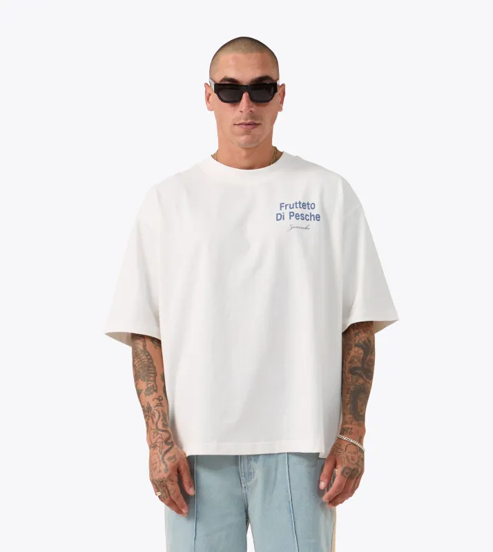 Pesche Flow Tee Vintage White sold by Zanerobe