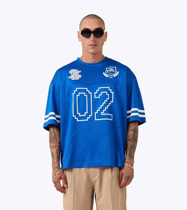 Heritage Mesh Flow Tee Cobalt Blue sold by Zanerobe