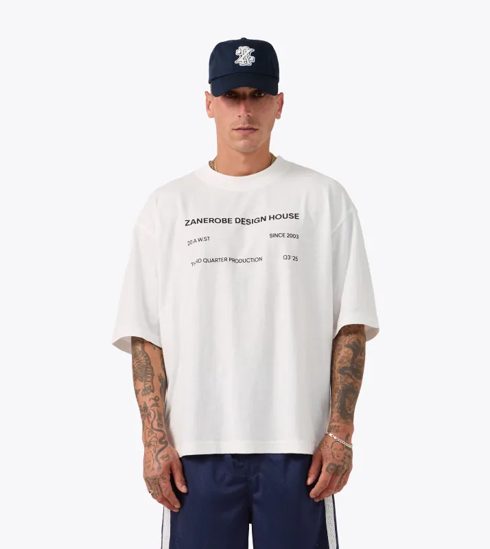 ZDH Slub Flow Tee Vintage White sold by Zanerobe