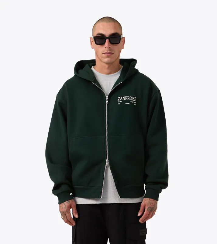 Ceramic Box Zip Hood Forest sold by Zanerobe