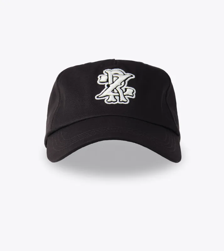 Monogram Snapback Black sold by Zanerobe