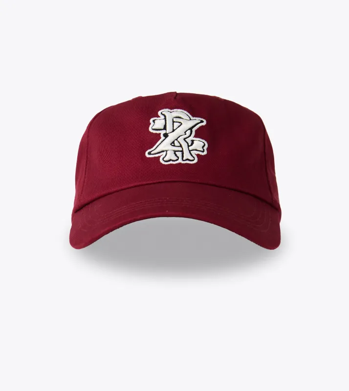 Monogram Snapback Cherry sold by Zanerobe