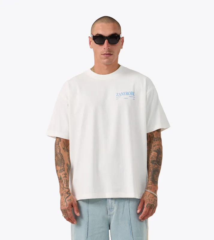 Ceramic Box Tee Vintage White sold by Zanerobe