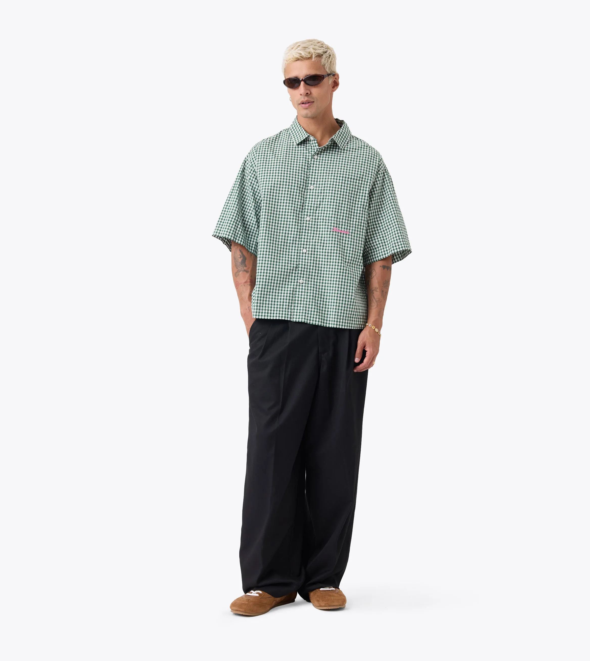 Box Crop Shirt Forest Check sold by Zanerobe product image thumbnail 2