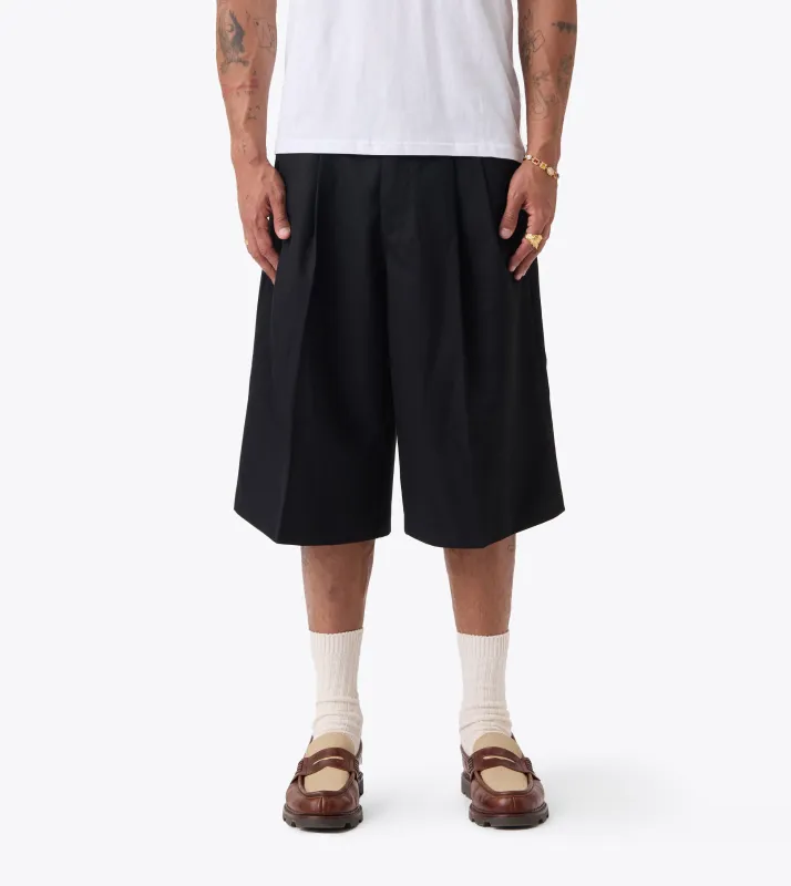 Twill Mega Short Black sold by Zanerobe