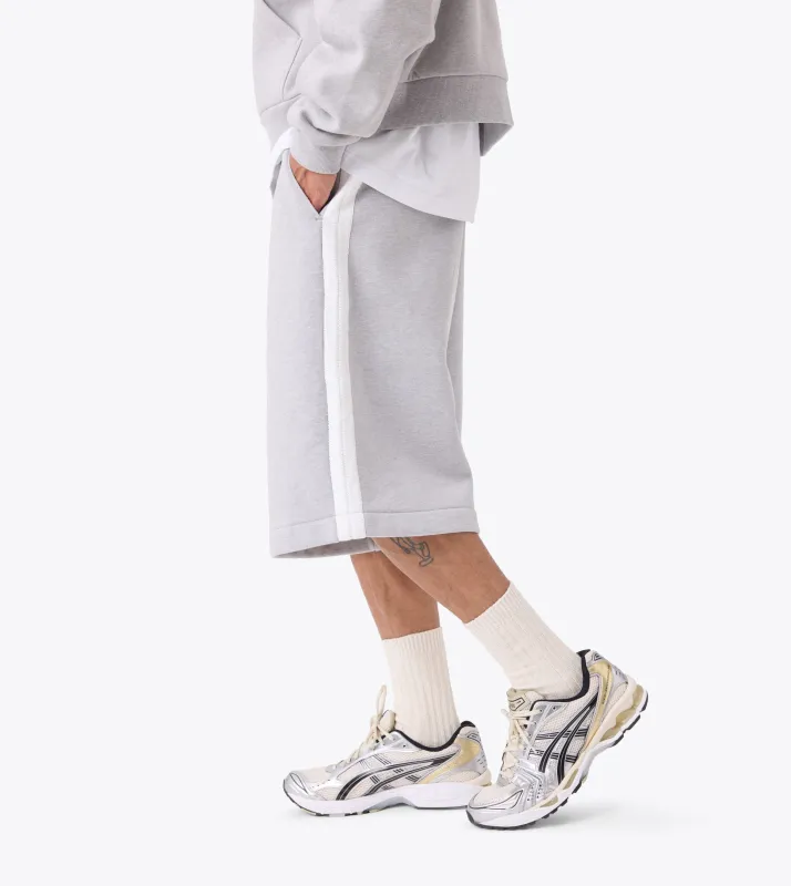 Stitched Fleece Mega Short Grey Marle sold by Zanerobe