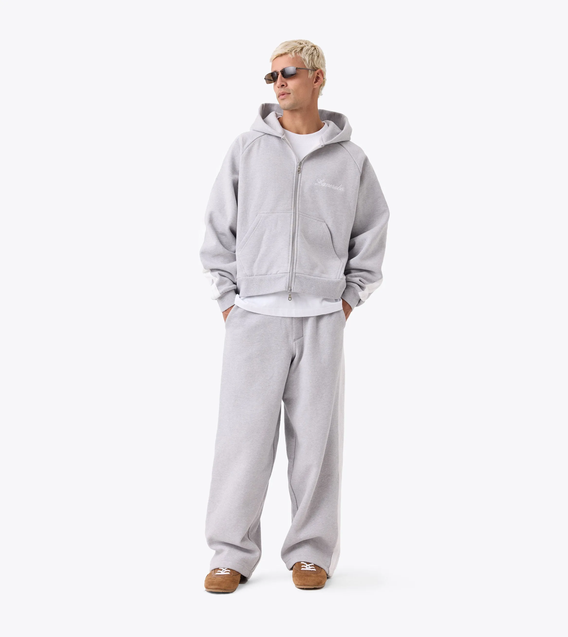 Stitched Fleece Mega Pant Grey Marle sold by Zanerobe product image thumbnail 2