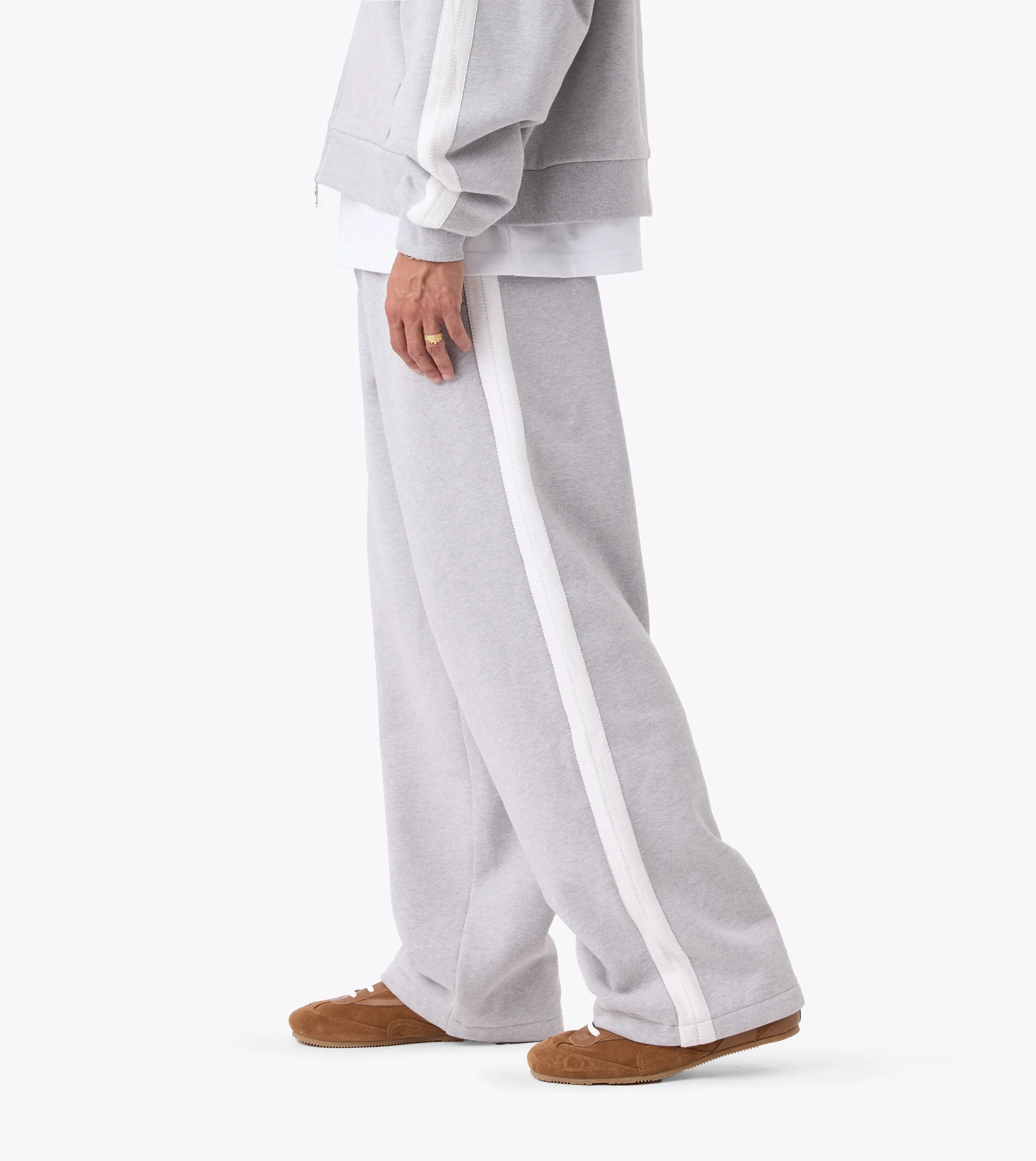 Stitched Fleece Mega Pant Grey Marle sold by Zanerobe