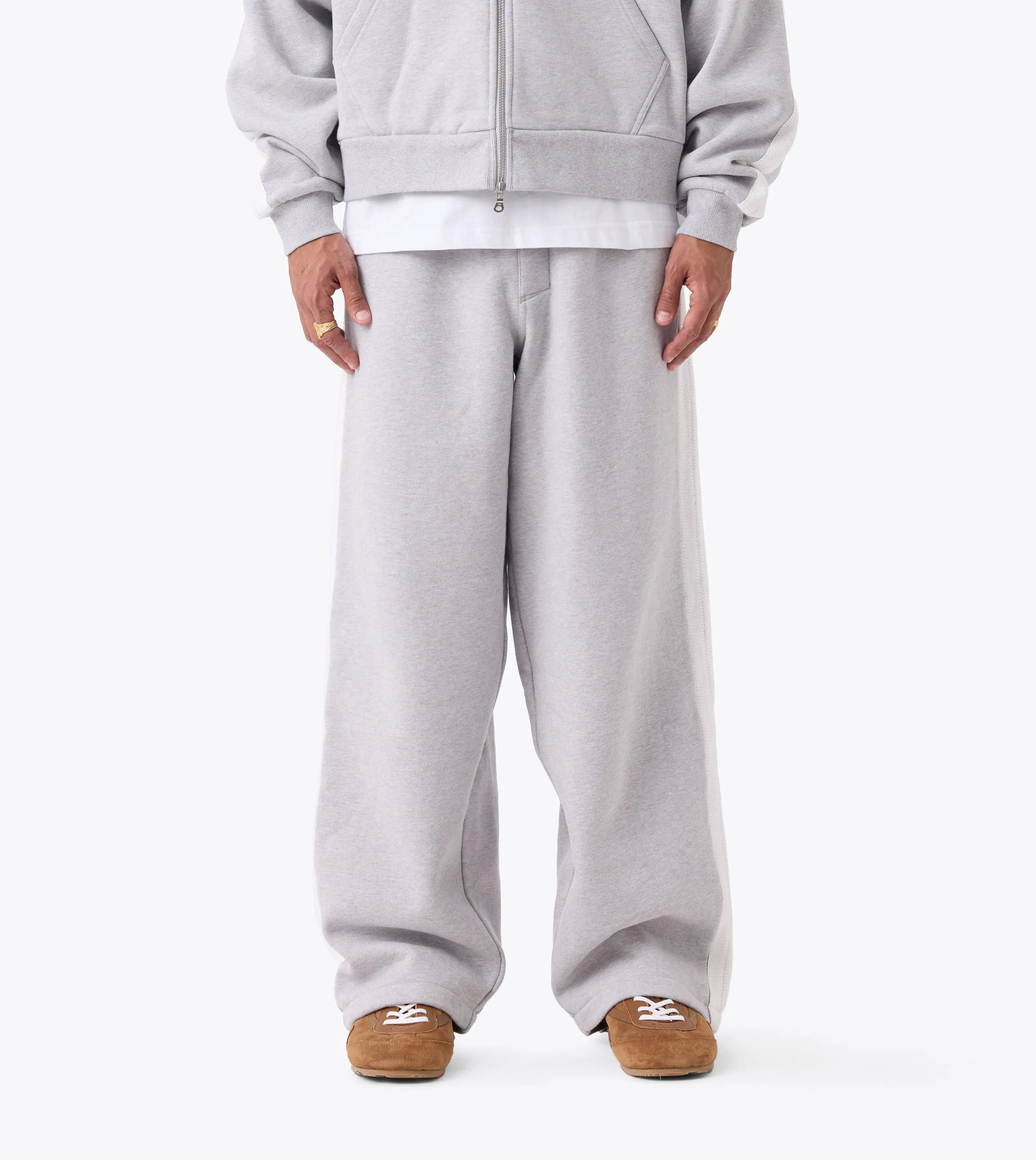 Stitched Fleece Mega Pant Grey Marle sold by Zanerobe product image thumbnail 3