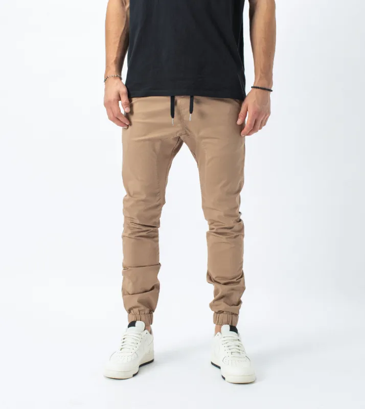 Sureshot Lightweight Jogger Camel sold by Zanerobe