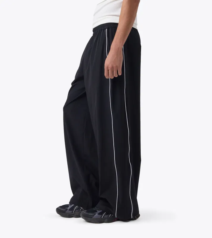 Piping Track Pant Black sold by Zanerobe