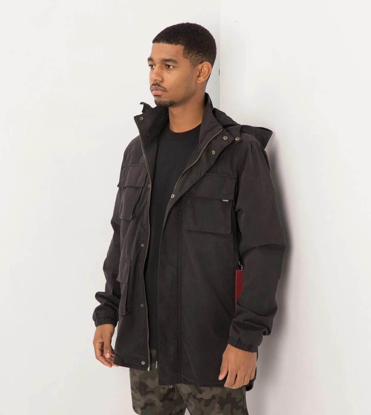 Utility Jacket Washed Black sold by Zanerobe product image thumbnail 4