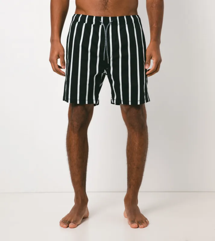 Pinstripe Laguna Short Black/White - Sale sold by Zanerobe