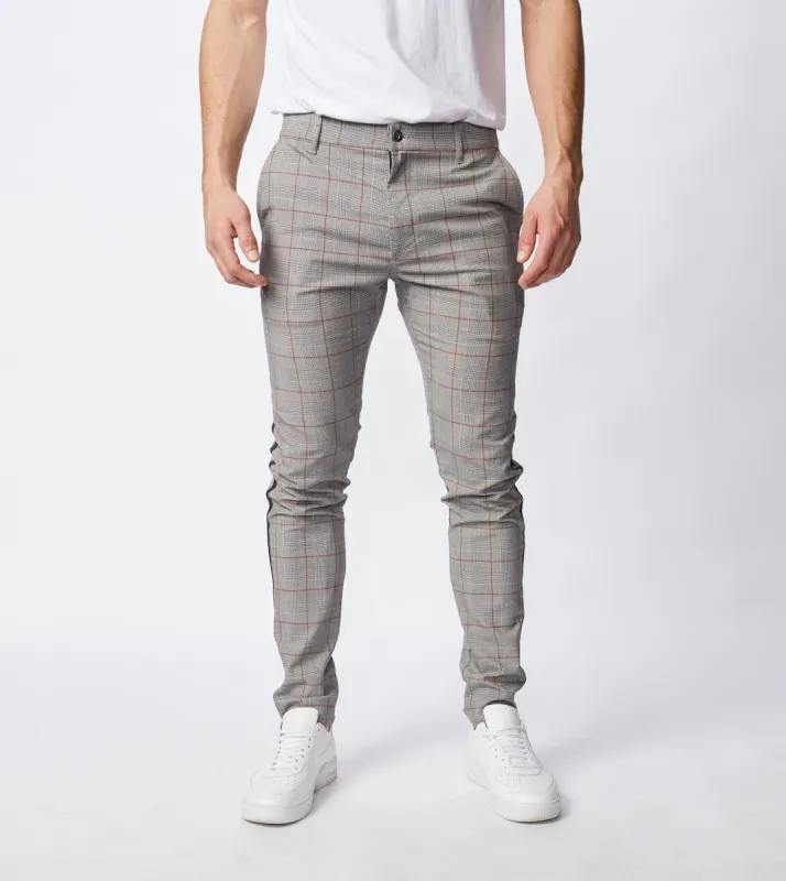 Check Sideline Snapshot Chino Grey Check sold by Zanerobe