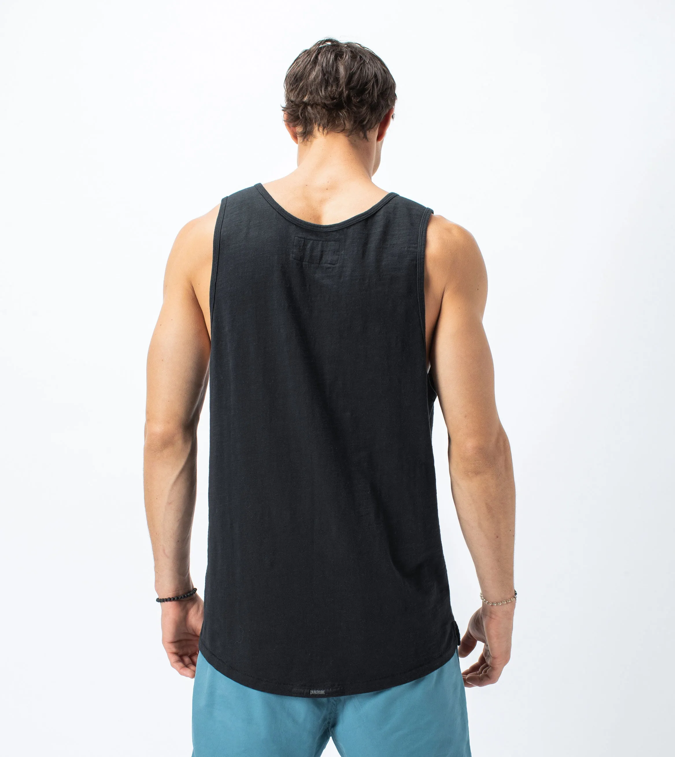 Slub Rugger Tank Smokey Black sold by Zanerobe product image thumbnail 5