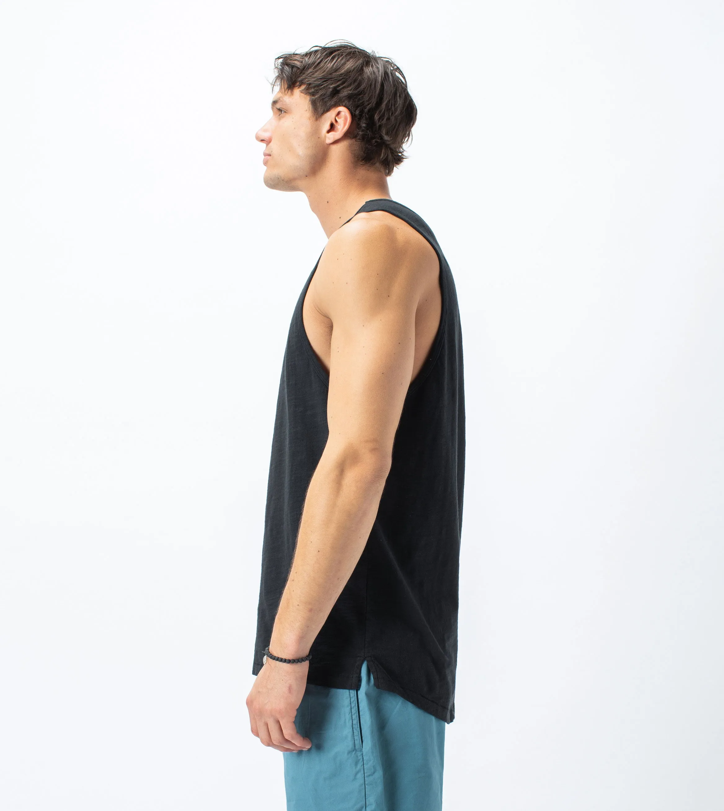 Slub Rugger Tank Smokey Black sold by Zanerobe product image thumbnail 4