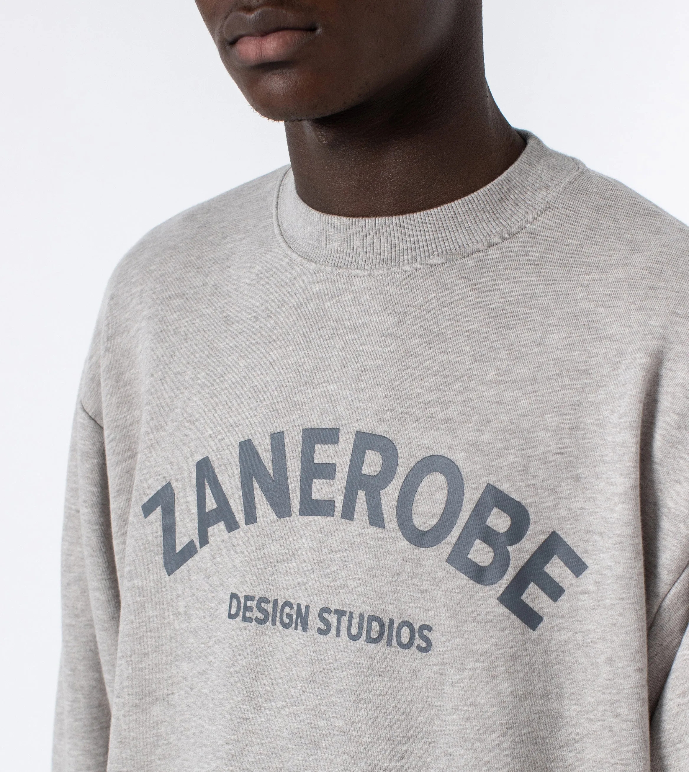Studios Orgo Crew Sweat Gravel sold by Zanerobe product image thumbnail 4