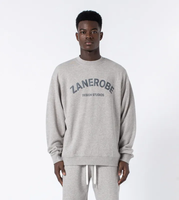 Studios Orgo Crew Sweat Gravel made by Zanerobe