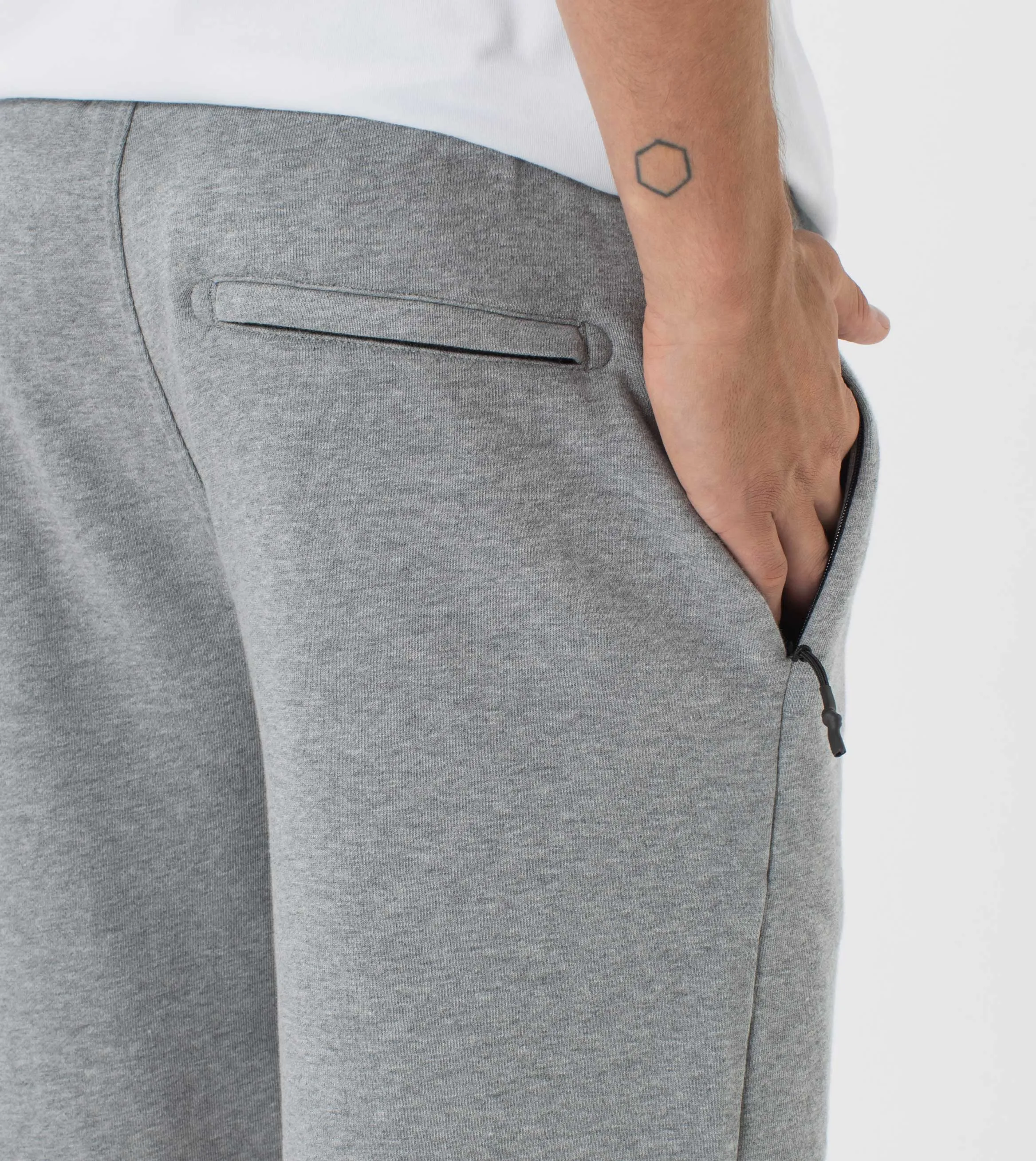 Jumpa Fleece Short Dk Grey Marle sold by Zanerobe product image thumbnail 3