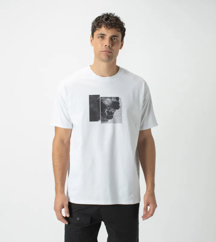 Hunt Box Tee White sold by Zanerobe