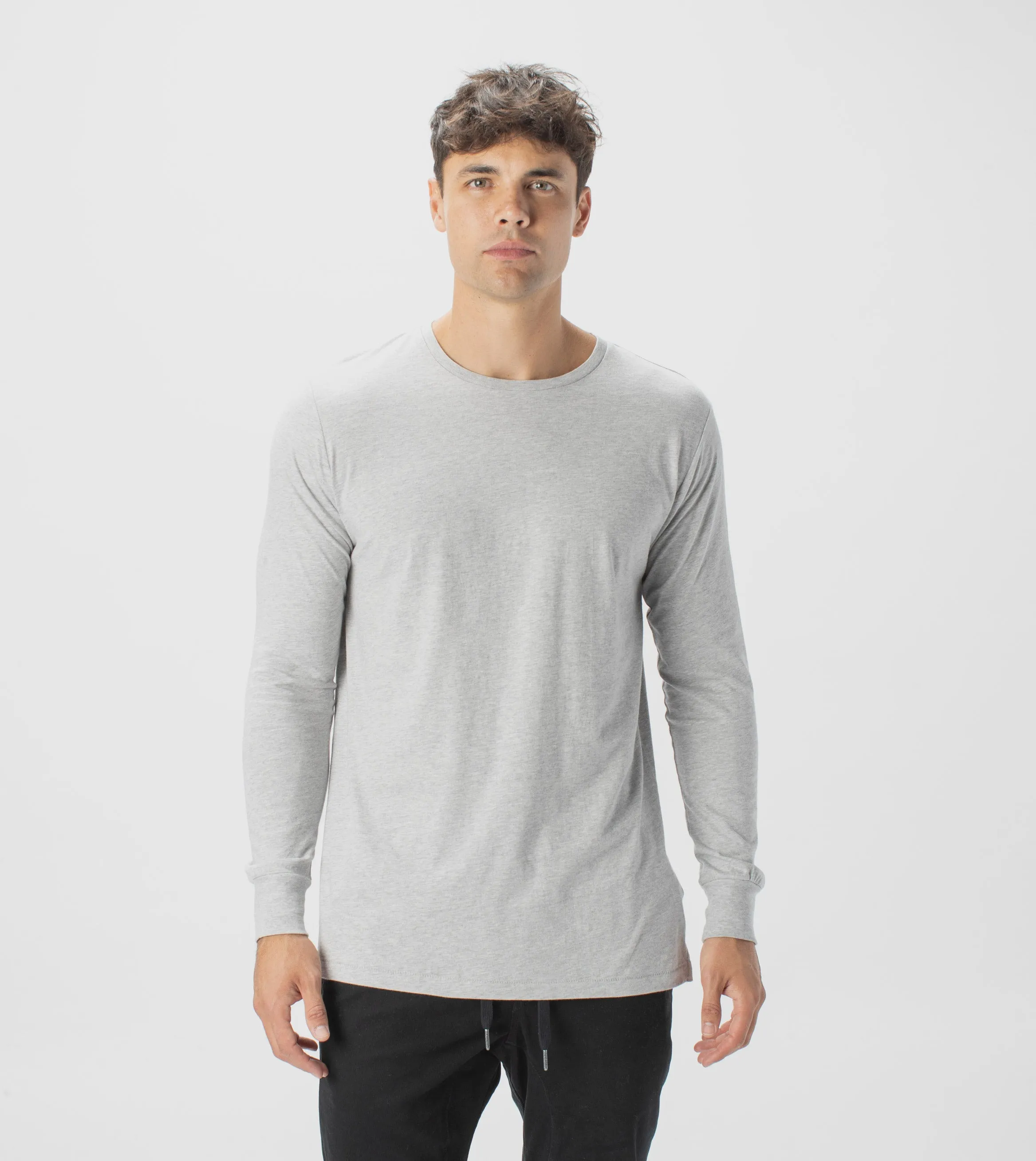 Flintlock LS Tee Silver Marle sold by Zanerobe