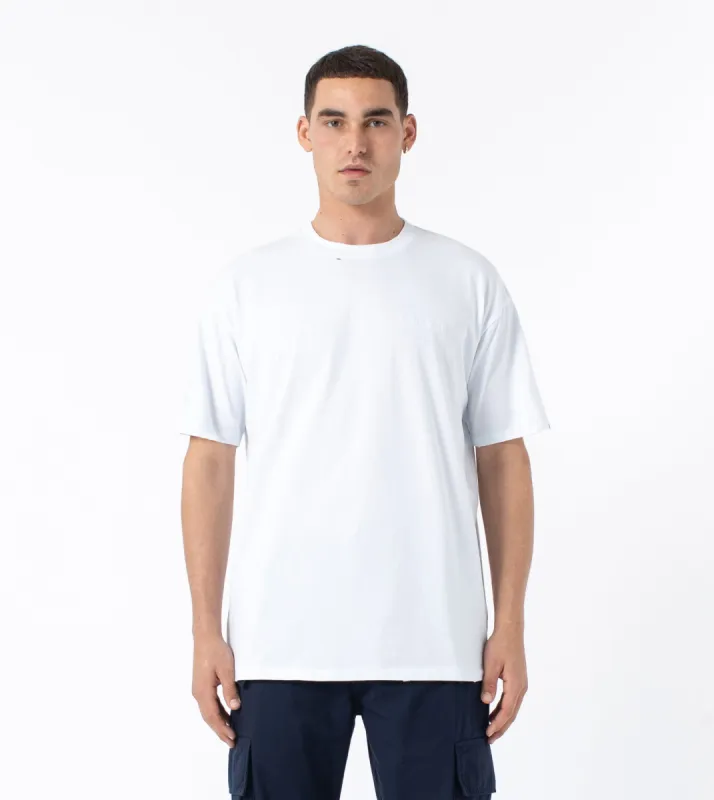 Ripped Box Tee White sold by Zanerobe