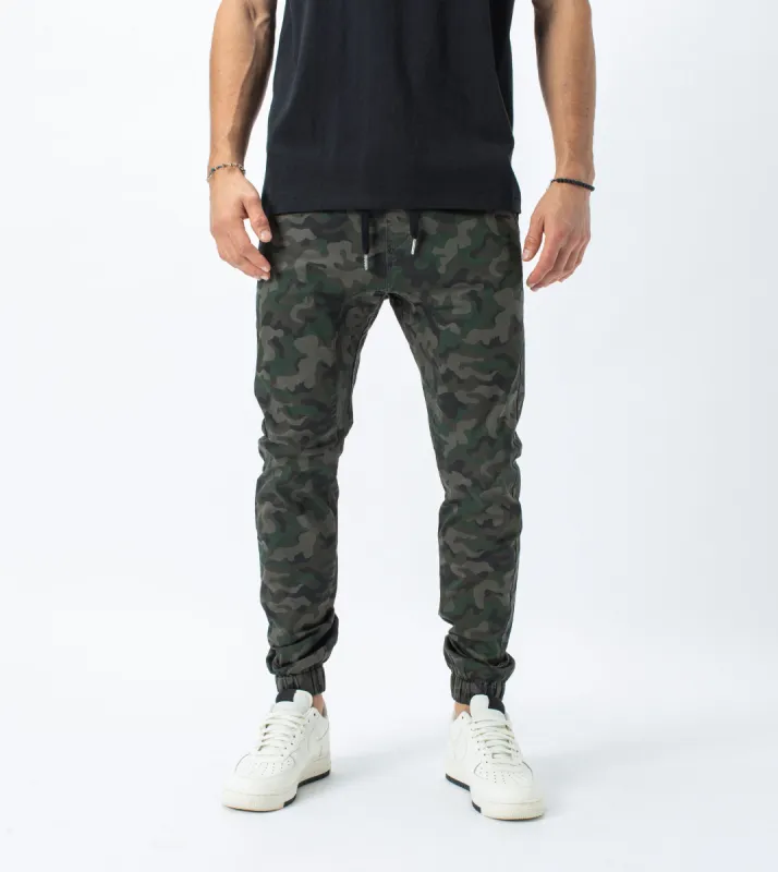 Sureshot Lightweight Jogger Dark Camo sold by Zanerobe